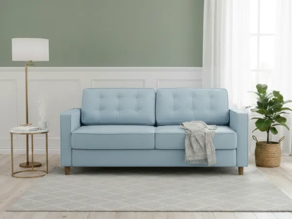Dexter 3 Seater Sofa in Blue Color
